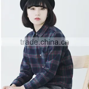 100% Cotton Flannel Plain for Girls' Shirts Anti-pilling Flannel Shirt for Girls thumbnail-1