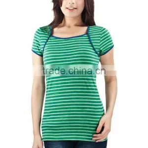 TEEN GIRLS STRIPED T SHIRT WITH RAGLAN SLEEVES thumbnail-1