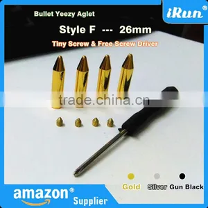 (MOQ:100pcs) Yeezy Lace With Metal Bullet Tips With Tiny Screws - Yeezy Lace With Screw Metal Bullet Tips - Free Screwdrivers thumbnail-2