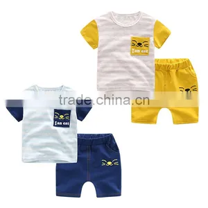 Wholesale Cute Boy Summer Clothes 2017 Baby Boy Clothing Sets thumbnail-1