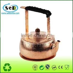 2017 Heavy Gauge 1mm Thick Hammered Copper Tea Pot Kettle Stovetop Teapot thumbnail-2