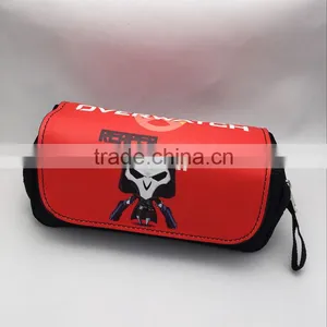 Hot Sale Overwatch Anime Cartoon Fancy pu Pencil Bag for Students thumbnail-2