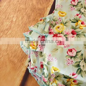 Baby Girls' Floral Prints Summer Backless Ruffle Jumpsuit thumbnail-3
