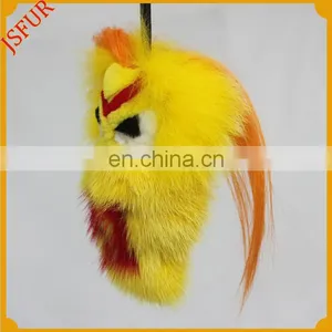 2016 New Design Accessory With Fox/Goat Fur Monster Keychain thumbnail-3