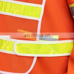 Fabric for Reflective Vests , Orange Reflective Fabric thumbnail-5
