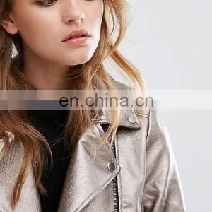 2017 Fashion Factory Price Ladies Jacket Women Clothing Pu/polyester Leather Jacket thumbnail-4