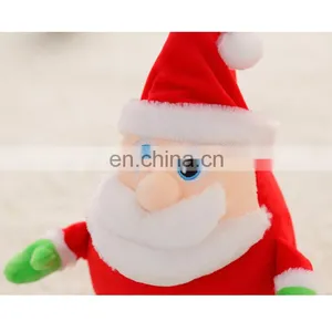 Cute Plush Toy Christmas Musical Santa With Light thumbnail-2