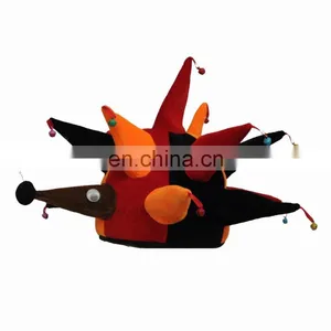 MCH-1011 Party Carnival Wholesale Custom Logo Foam Hats Funny Adult Jester Clown Hats With Horns for Adults thumbnail-2