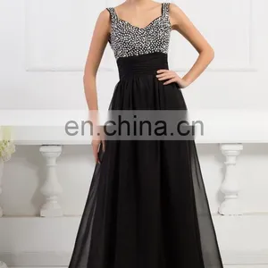 Grace Karin Sleeveless Long Chiffon Beaded Cheap Evening Dresses CL4104-3 thumbnail-4