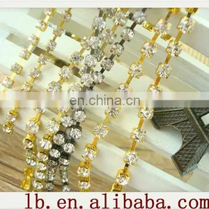 Crystal Diamond Rhinestone Cup Chain , Strass Chain, MC Chaton Cup Chain for Cryrtal Trimming thumbnail-1