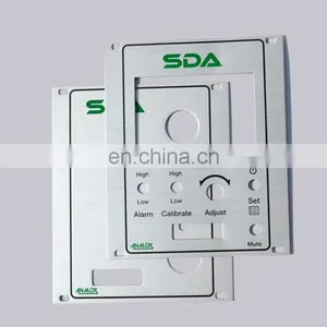 Professional OEM Label Factory Cheap Button Decorative Brushed Aluminum Equipment Nameplate With Self Adhesive thumbnail-1