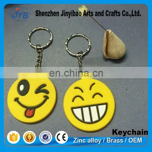 Cheap Custom Pvc Key Chain Custom Rubber Emoji Keychain for Promotion thumbnail-5