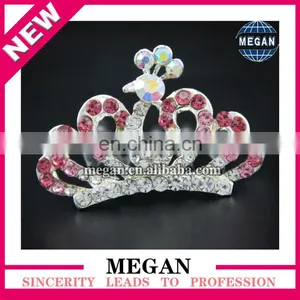 Colorful Sparking Hari Comb Children 's Hair Accessories Princess Crown Crystal Hairpin Combs thumbnail-1