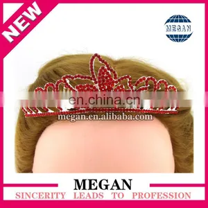 Popular Girl Jewelry Headdress Rhinestone Tiaras Crown Hair Comb thumbnail-4