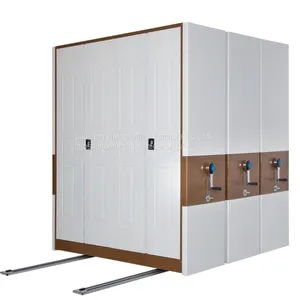 High Density Office Movable Filing Cabinet System, Mechanical Mobile Storage Shelving System thumbnail-2
