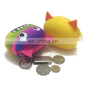 Kawaii Cartoon Shape Coin Wallet Cheap Promotion Clutch Emoji Silicone Coin Purse thumbnail-3