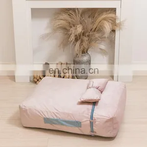 Hot Sale Soft Pet Dog Bed Luxury Pet Sleep Mattress Washable Pet Bed With Pillow thumbnail-3