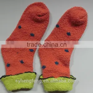 Winter Long Printed Cotton Velvet Room Socks thumbnail-4