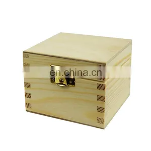 Wholesale Small Wooden Gift Jewelry Boxes With Lock Wood Sundries Storage Box Decoration thumbnail-4