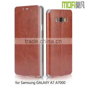 MOFi Case Celular PU Leather Mobile Housing for Samsung GALAXY A7 A700 , Phone Handset Coque TPU Back Cover for Samsung A7 thumbnail-1