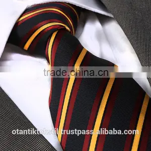 Black Striped Necktie Set With Pocket Square, Neck Tie, Corbata, Gravate, Krawatte, Cravatta, Fashion Tie thumbnail-1