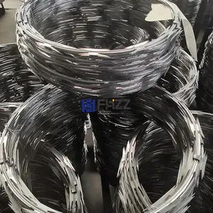 Stainless Steel 430 Concertina Razor Barbed Tape CBT-65 DIA. 18