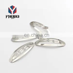 Fashion High Quality Metal Oval Hair Snap Clip thumbnail-4