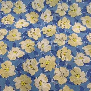 Garment Fabric Woven Dobby Printed Crepon Rayon Printed Crepe Fabric Factories Dresses thumbnail-2