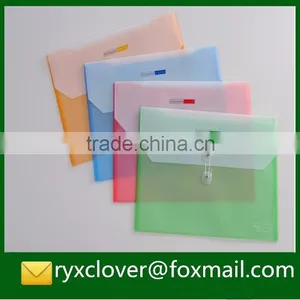 High Quality OEM PP Plastic Button Closure Document Bag thumbnail-1