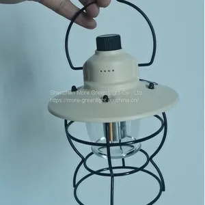 Camping Lanternes Rechargeable Power Bank Dimmable Stepless Vintage Camping Lightings Camping Lamp thumbnail-2