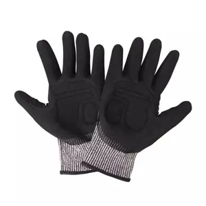 TPR Cut Resistant Anti Cut Anti Impact Gloves Anti Vibration Gloves Guantes de Impacto thumbnail-2