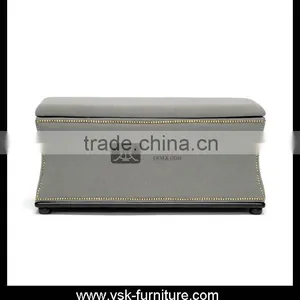 OT-092 Long Fabric Bench Design With Storage Funtion thumbnail-1