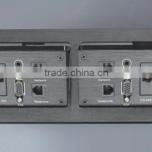 UK Electrical Desk Plugs With Audio Jack for Tabletop thumbnail-5