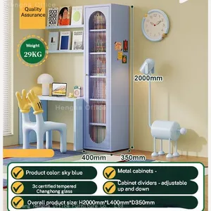 Factory Price Arched Glass Display Cabinet, Heavy-Duty Cold Rolled Steel Bookcase With Eco-friendly Coating & Quick Delivery-Long Lifespan thumbnail-3