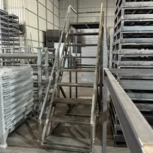 Mobile Warehouse Ladder With Handrails & Non-Slip Rungs for Safety thumbnail-2