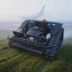 VIGORUN Industriegüteklasse 224cc 4-Takt-Einzylinder-Benzin-Stromloser Rasenmäher 500W-Motor 0-4 km/h Fernsteuerung mit Raupenfahrwerk thumbnail-1