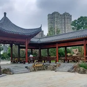 Chinese-style Courtyard Ancient Building Corridor, Wooden Structure Antique Corridor, High-end Customized Factory for Antique Corridors, Su-style Corridors thumbnail-2