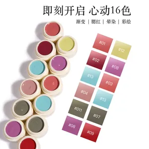 Nail Gel Polish Nude Shades Blushing Gradient Effects Nail Art Painting Hand-Painted Nail Art and UV Gel Manicures thumbnail-4