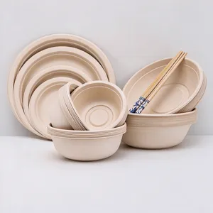 Custom Logo Disposable Bowl Line With 12-Month Warranty - 6-8 Inch Pulp Bowls With Matching Covers thumbnail-4