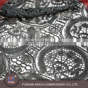 Factory Direct Supply Hot Selling Semi-circle Flowers Embroidery Patterns Guipure Embroidery Lace Fancy Net Fabric thumbnail-1