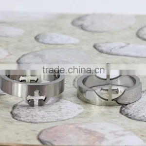 Two Tone Stainless Steel Rotating Ring With Lords Prayer and Cross Design Sizes 7 to 13 thumbnail-4