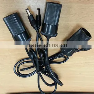 New Custom Female Cigarette Plug to DC 5.5x2.1 With 2C 22AWG DC & Cigarette Wire Harness thumbnail-5