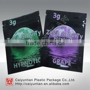 Custom Zero Gravity Darkness Herbal Incense Plastic Packaging Bags thumbnail-2
