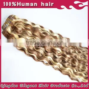 Human Hair Wigs Full Head Cheap Colored Clip in Hair Extensions thumbnail-1