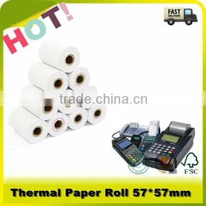 65g 57*65mm Good Quality POS Machine Type Thermal Paper Roll thumbnail-1