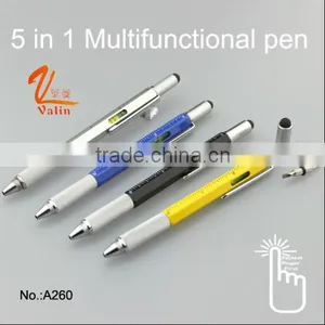 Newest 5 in 1 Multi-function Ball Pen Stylus Pen Roller Pen Supplier's Choice thumbnail-1