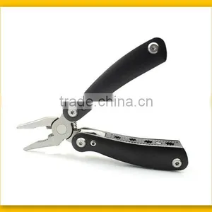 Black Handle Multi Tool Plier With Knife thumbnail-1
