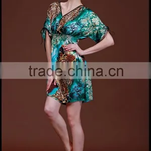 Sexy Women Silk Satin Pajamas Nightdress Nightskirt Lingerie Sleepwear thumbnail-4