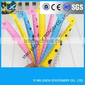 2014 Promotional Straight Plastic Animal Pattern Lovely Ruler for Kids OEM Design thumbnail-1