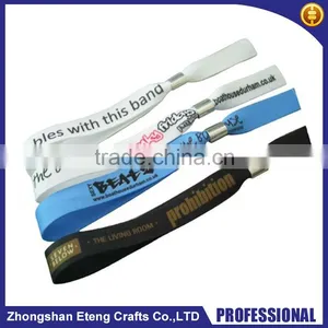 Promotional Fashion Custom Fabric Textile Woven Wristbands for Festival Events thumbnail-1